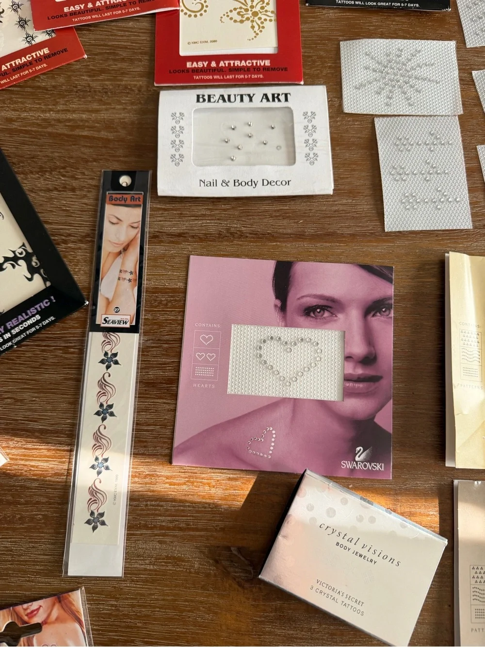 Vintage Y2K Body Art Tattoo Lot Swarovski Victoria’s Secret Crystal Visions NOS